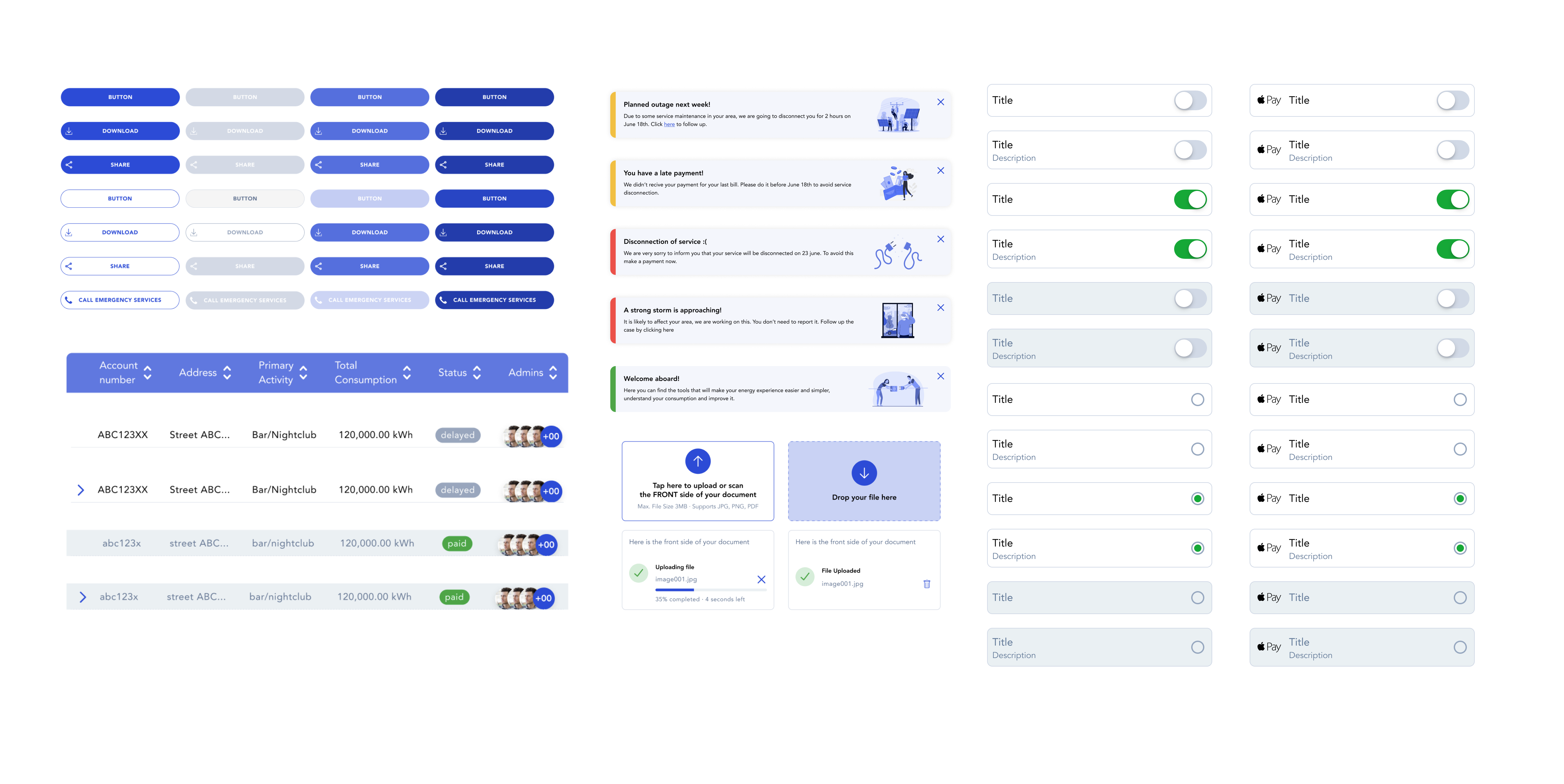 Design system components and patterns